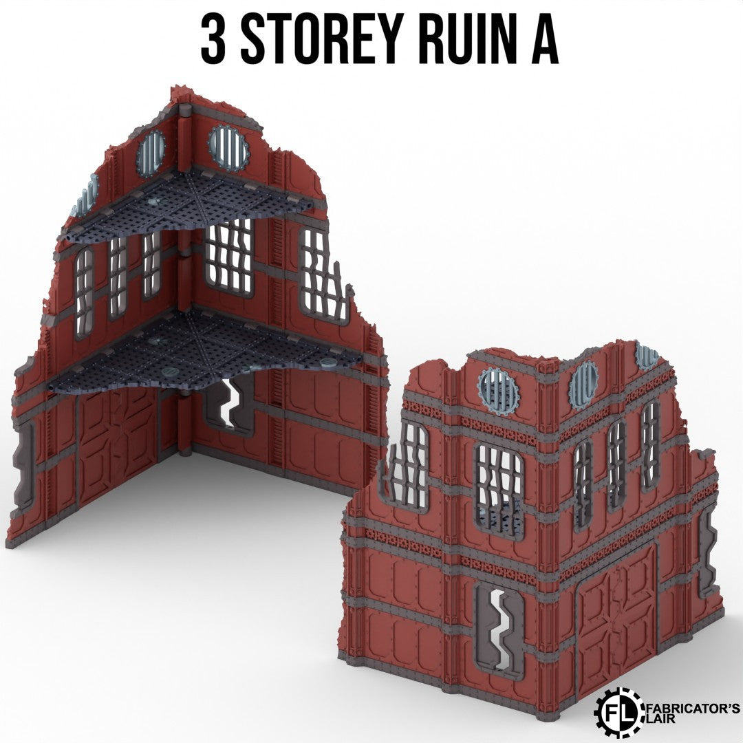 Industrial Battlefield Terrain Set – Foldable Modular Tabletop Scenery