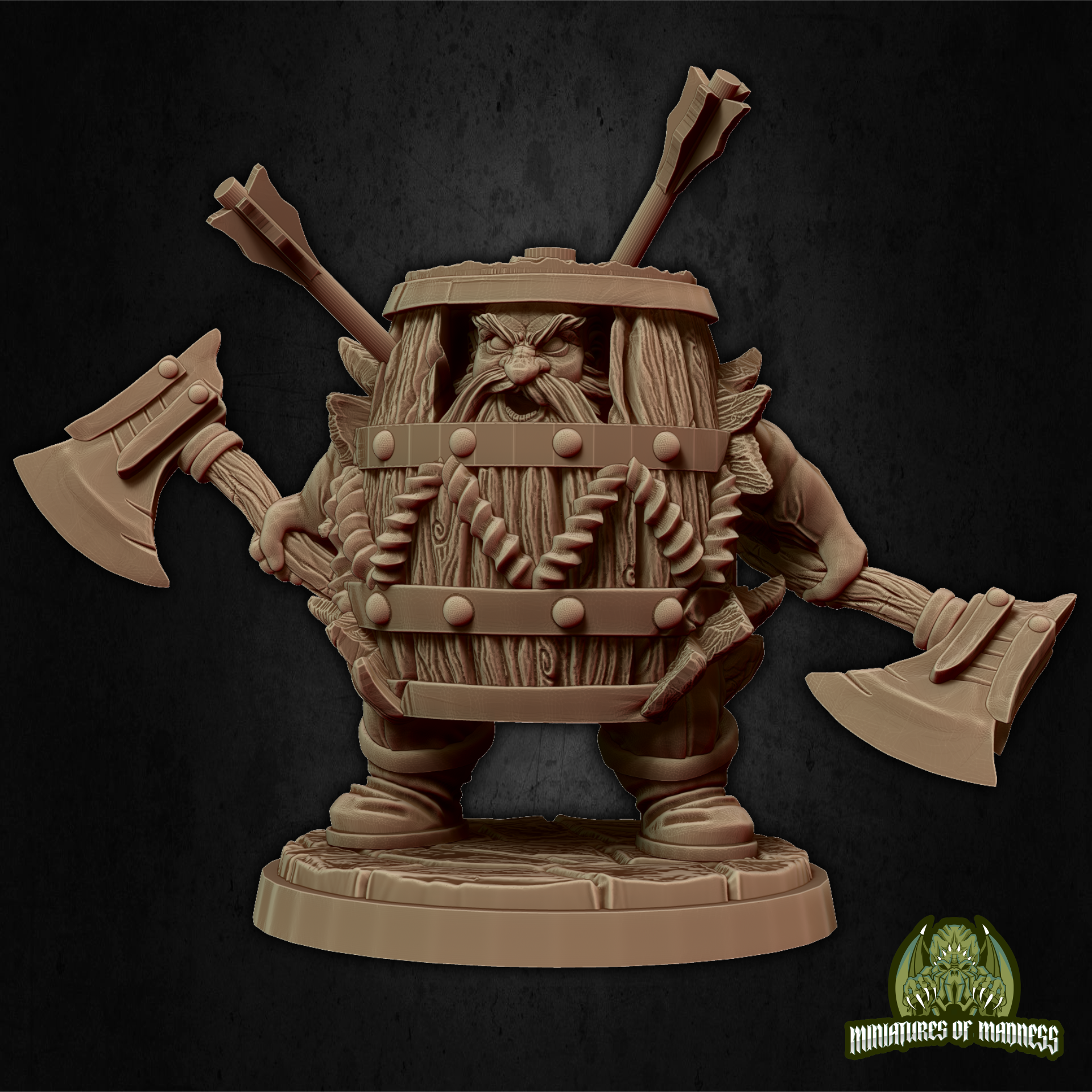 Klaus The Barrel - Resin Printed Miniature - Hold My Dwarf