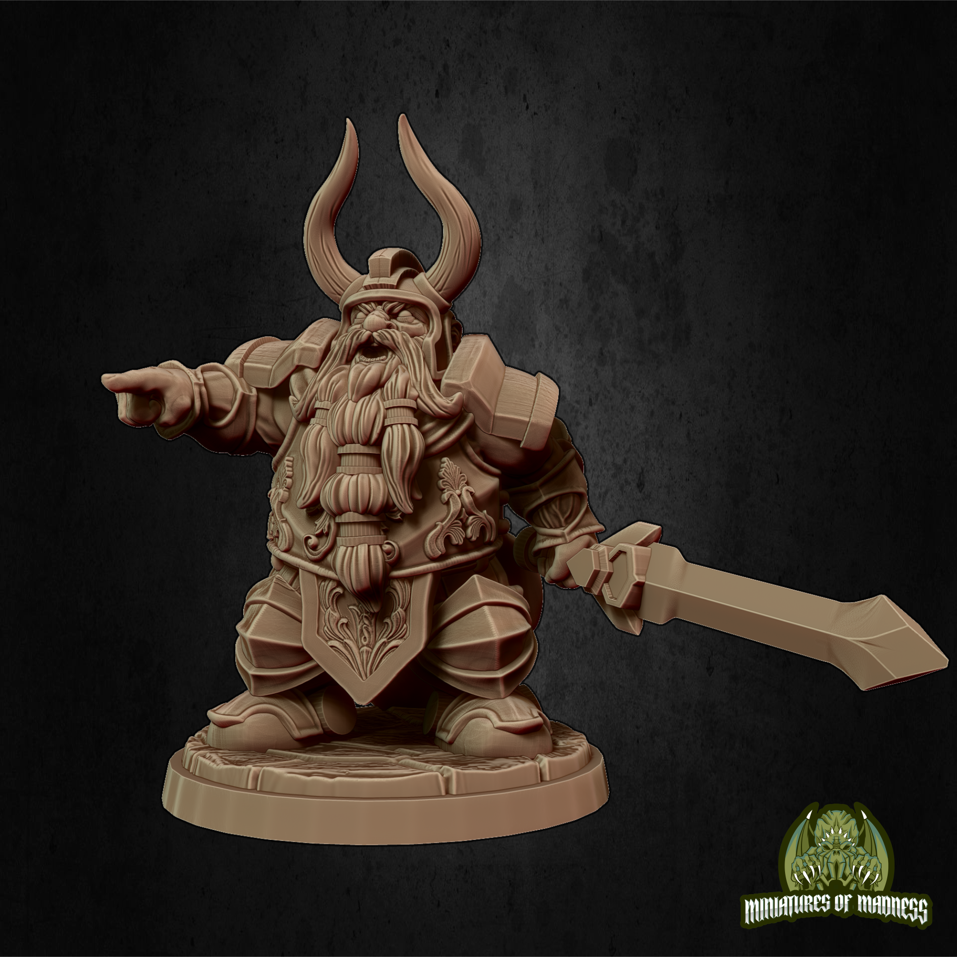 Luther The King - Resin Printed Miniature - Hold My Dwarf