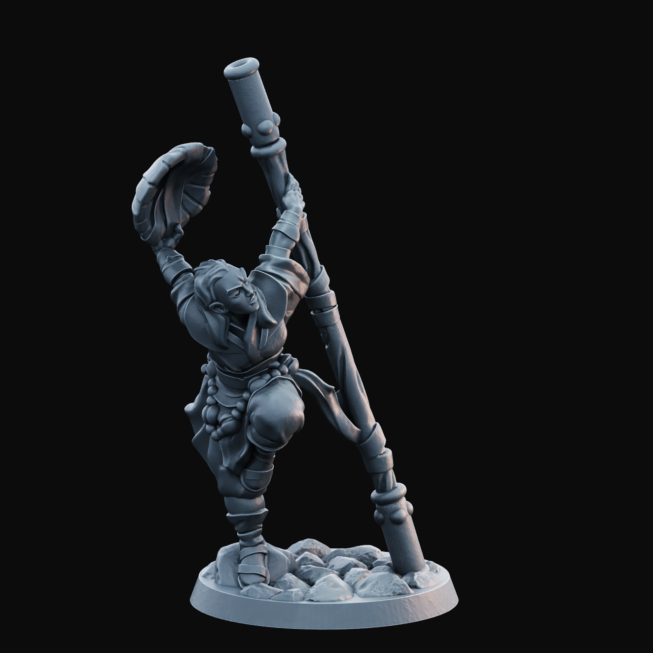 Monk Female - Resin Printed Miniature - Heroes of the Realm