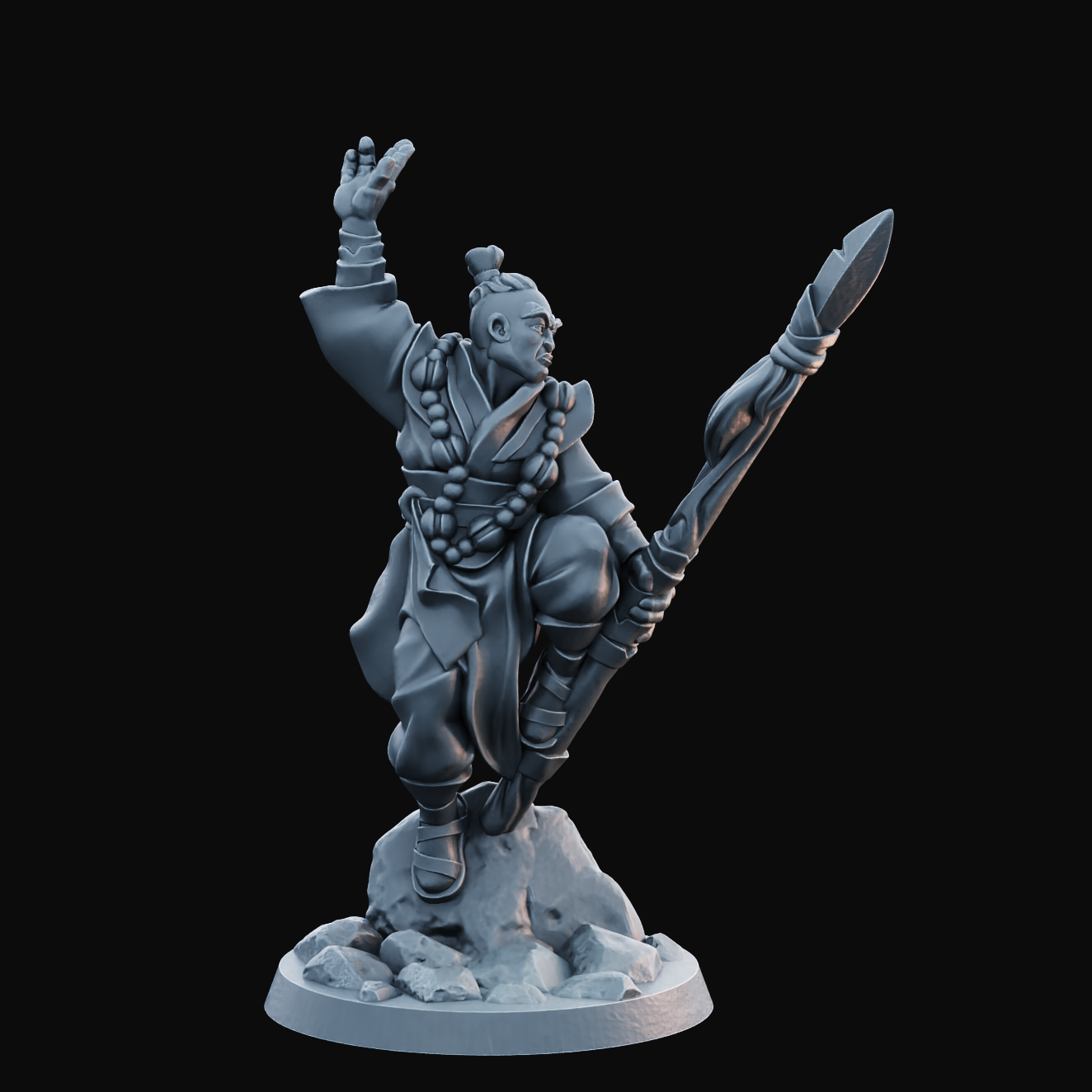 Monk Male 1 - Resin Printed Miniature - Heroes of the Realm