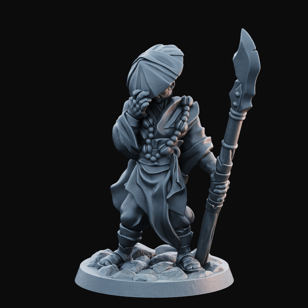 Monk Male 2 - Resin Printed Miniature - Heroes of the Realm