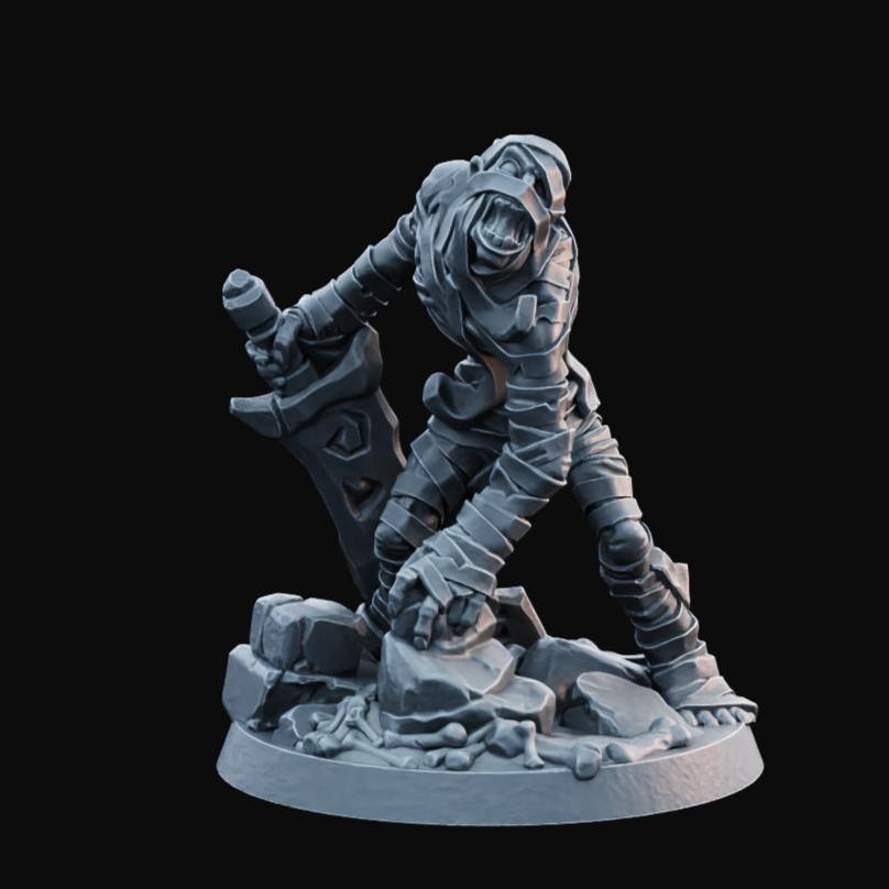 Undead Mummy 3 - Resin Printed Miniature - Legion of the Dead