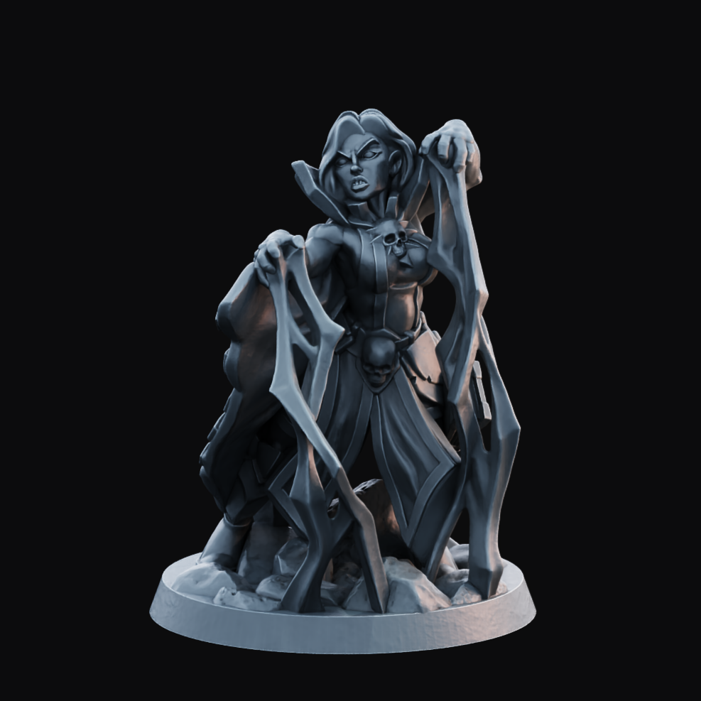 Necromancer Female 1 - Resin Printed Miniature - Heroes of the Realm