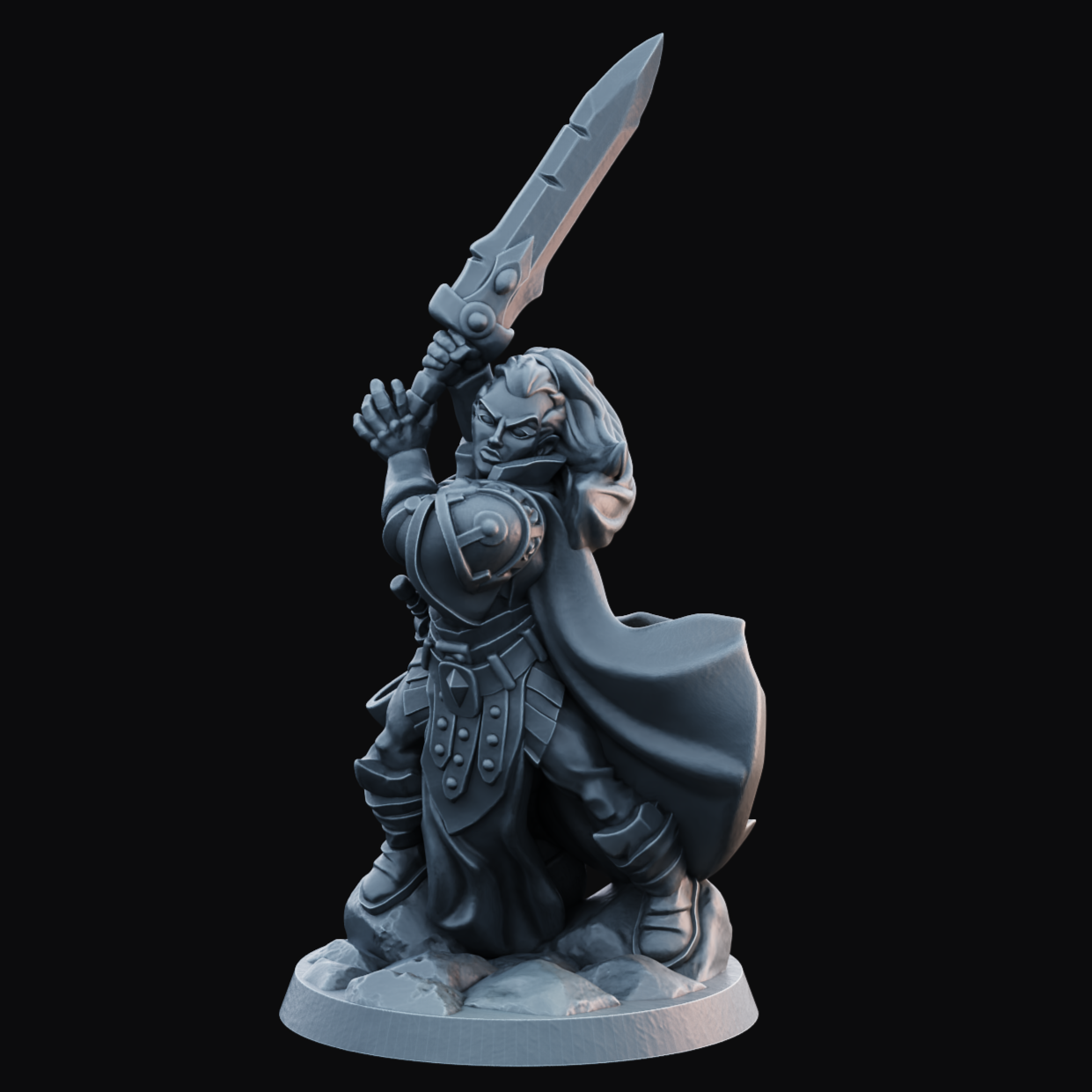 Paladin Female 1 - Resin Printed Miniature - Heroes of the Realm