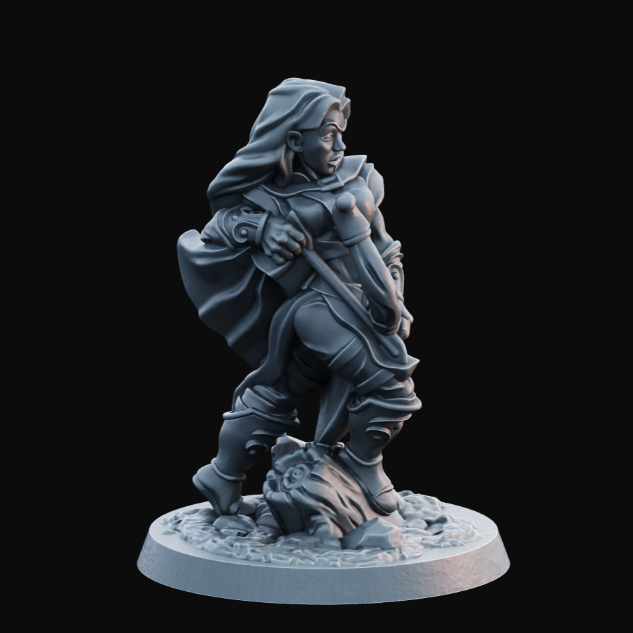 Ranger Female - Resin Printed Miniature - Heroes of the Realm