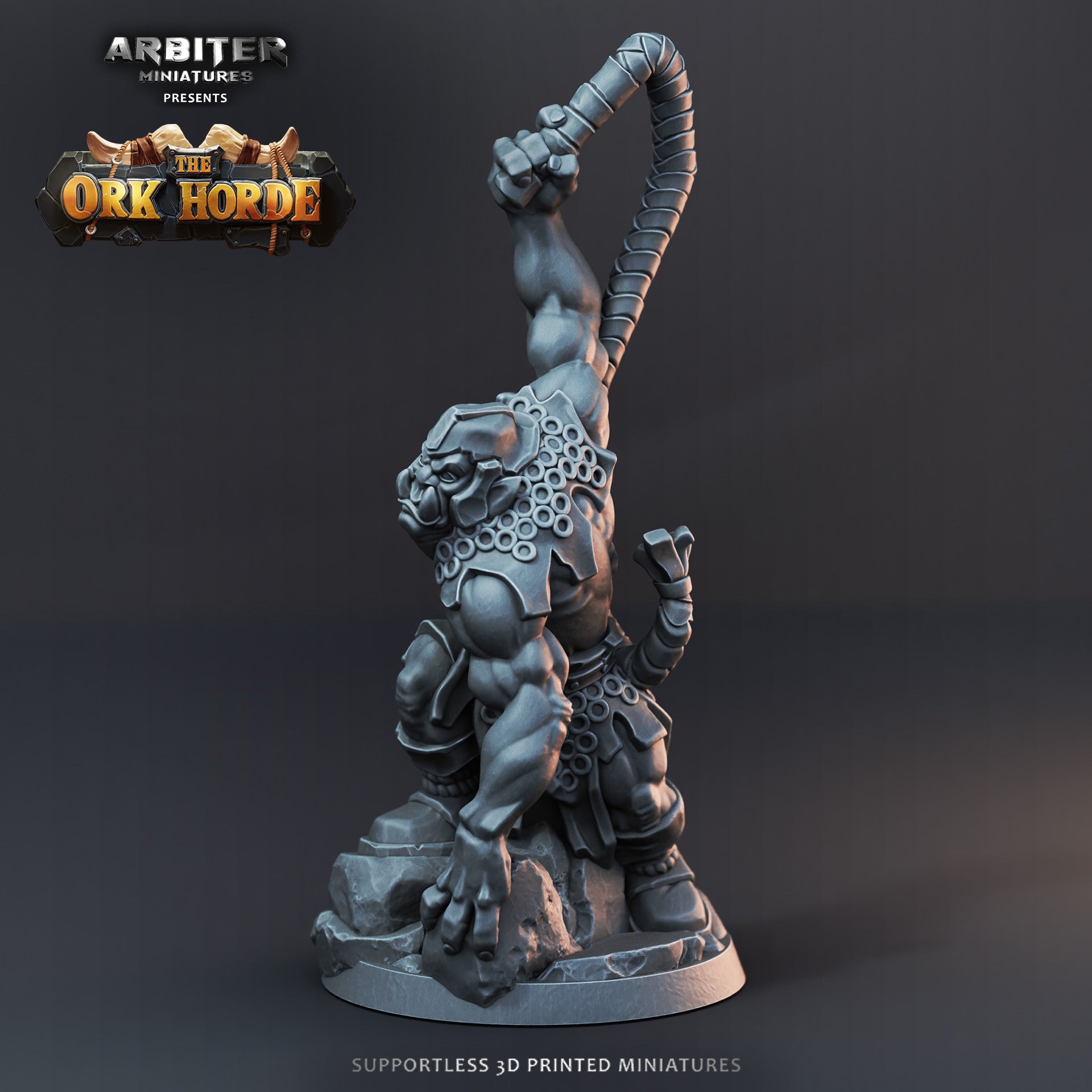 Ork Whip 2  - Resin Printed Miniature - The Ork Horde