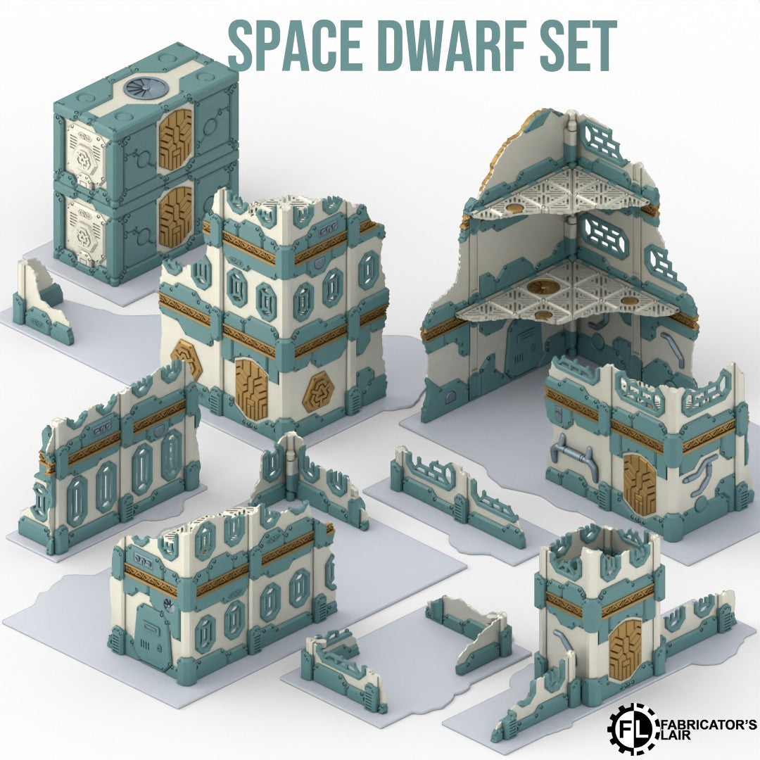 Industrial Mining Battlefield Terrain Set – Foldable Modular Tabletop Scenery