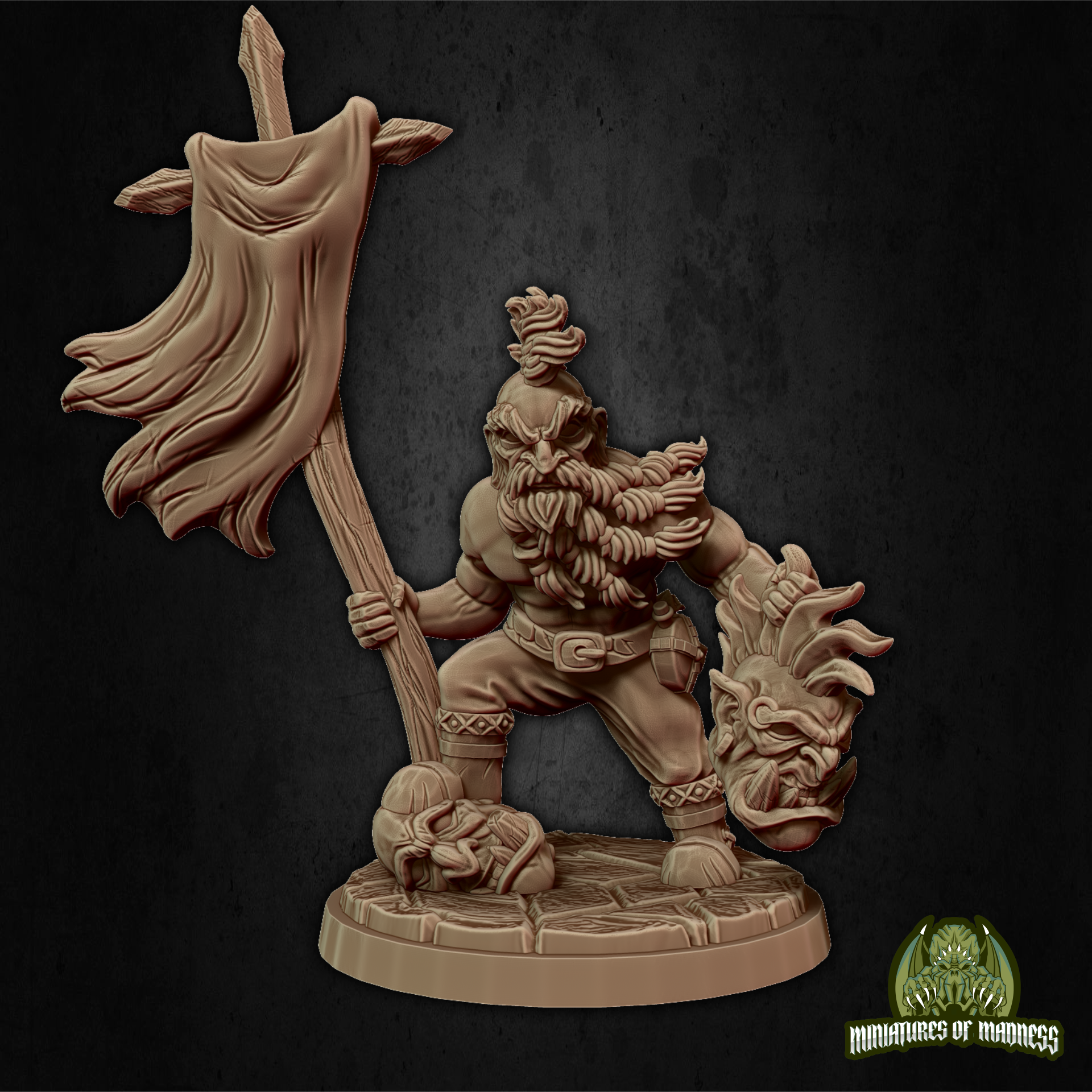 Tegnar The Bloodthirsty  - Resin Printed Miniature - Hold My Dwarf