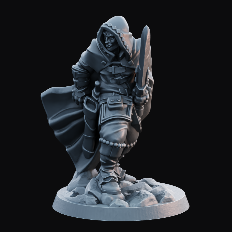 Thief Male 1 - Resin Printed Miniature - Heroes of the Realm