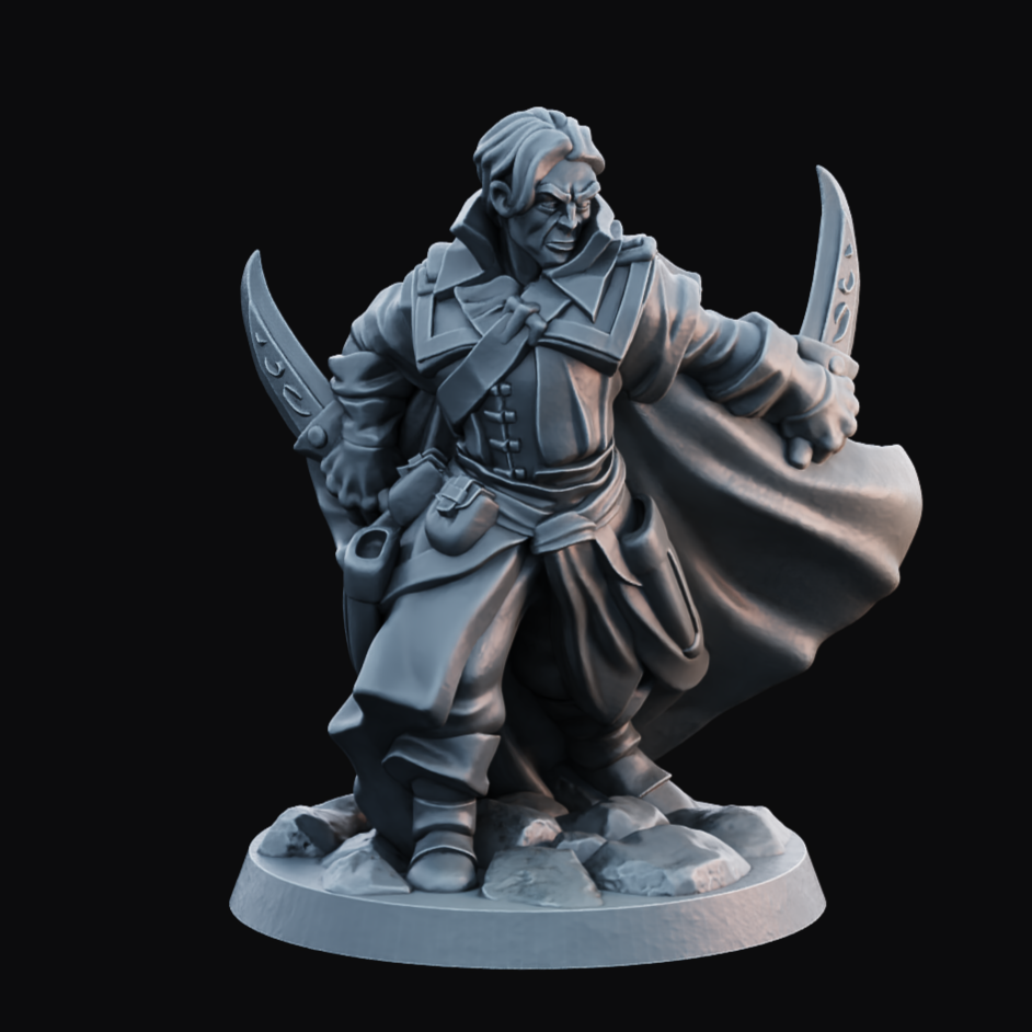 Thief Male 2 - Resin Printed Miniature - Heroes of the Realm