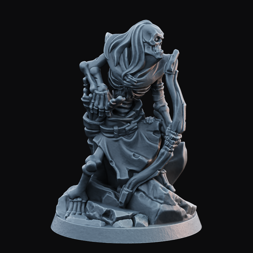 Undead Archer 1 - Resin Printed Miniature - Legion of the Dead