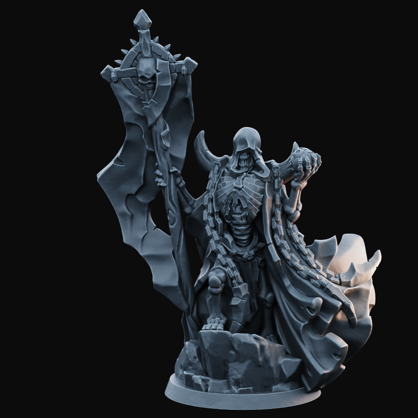 Undead Seer - Resin Printed Miniature - Legion of the Dead