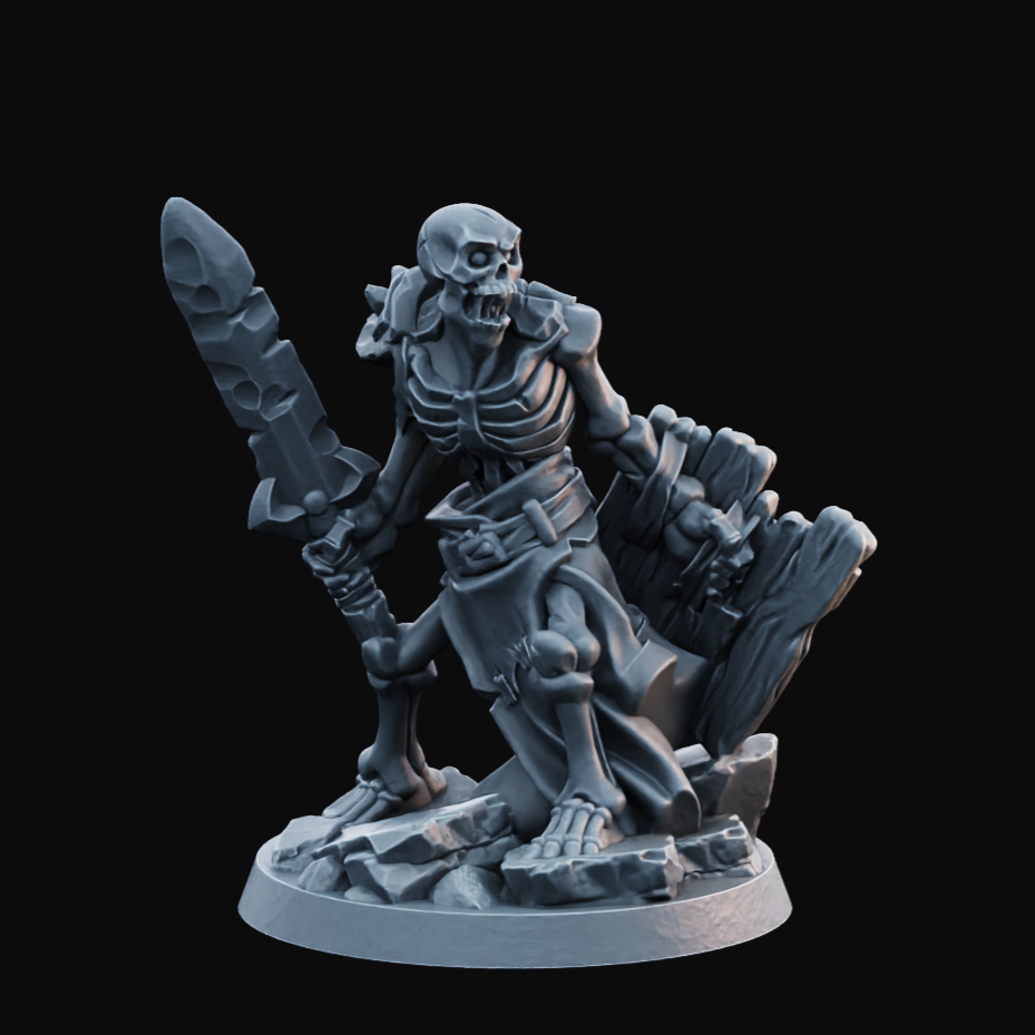 Undead Sword Skeleton 2 - Resin Printed Miniature - Legion of the Dead