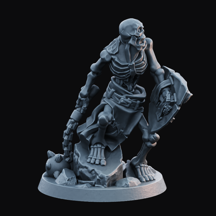 Undead Sword Skeleton 3 - Resin Printed Miniature - Legion of the Dead