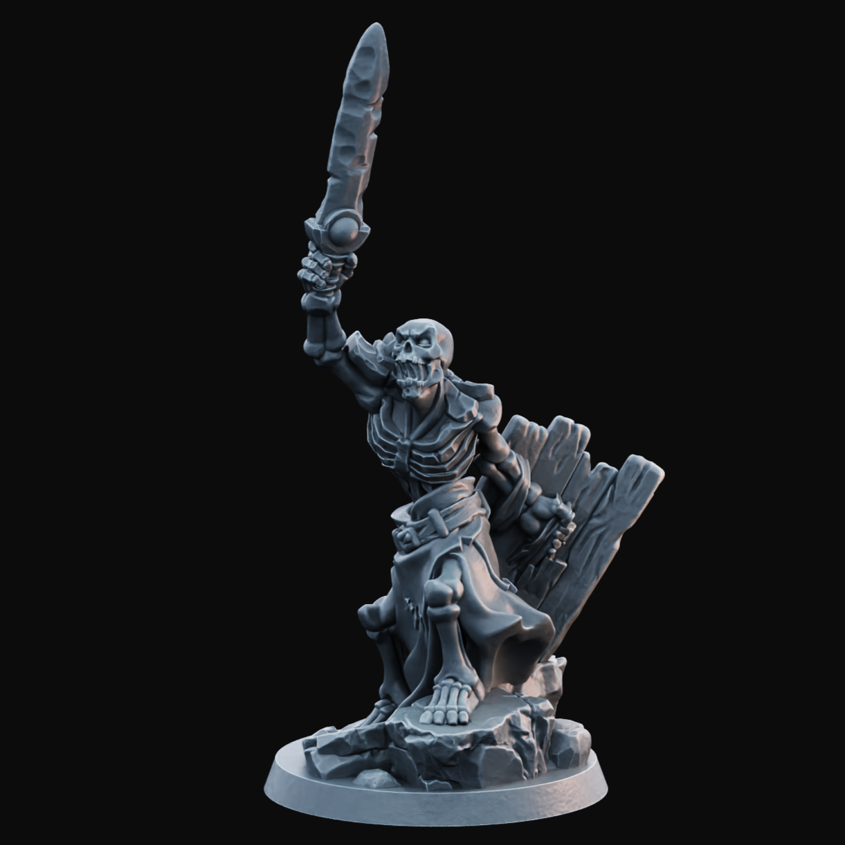 Undead Sword Skeleton 4 - Resin Printed Miniature - Legion of the Dead