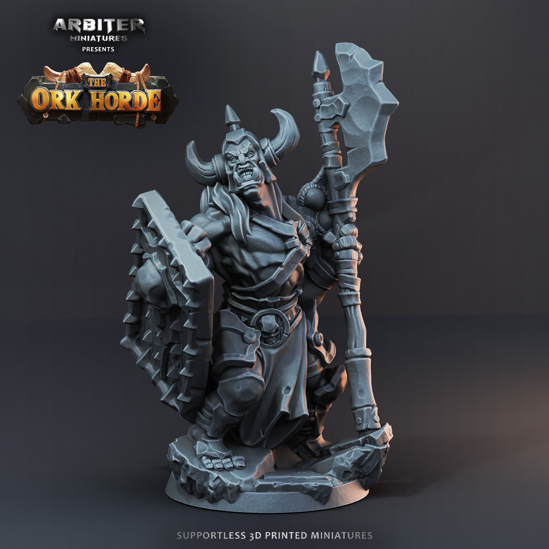 Ork Warmaster 2  - Resin Printed Miniature - The Ork Horde