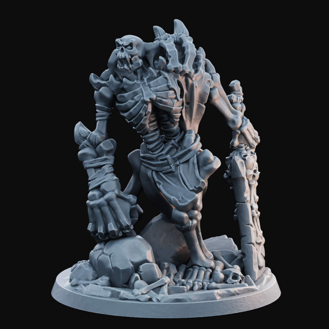 Undead Bone Reaper 1 - Resin Printed Miniature - Legion of the Dead