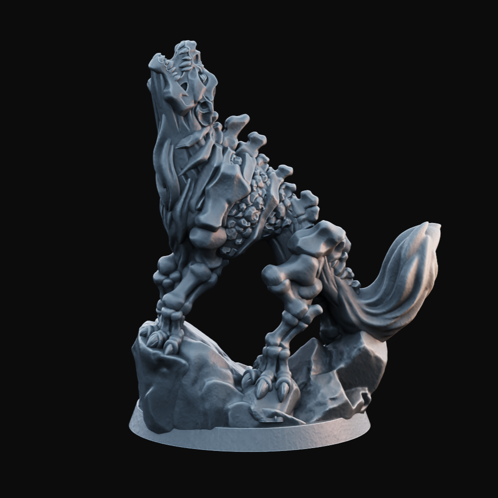 Undead Dread Wolf 1 - Resin Printed Miniature - Legion of the Dead