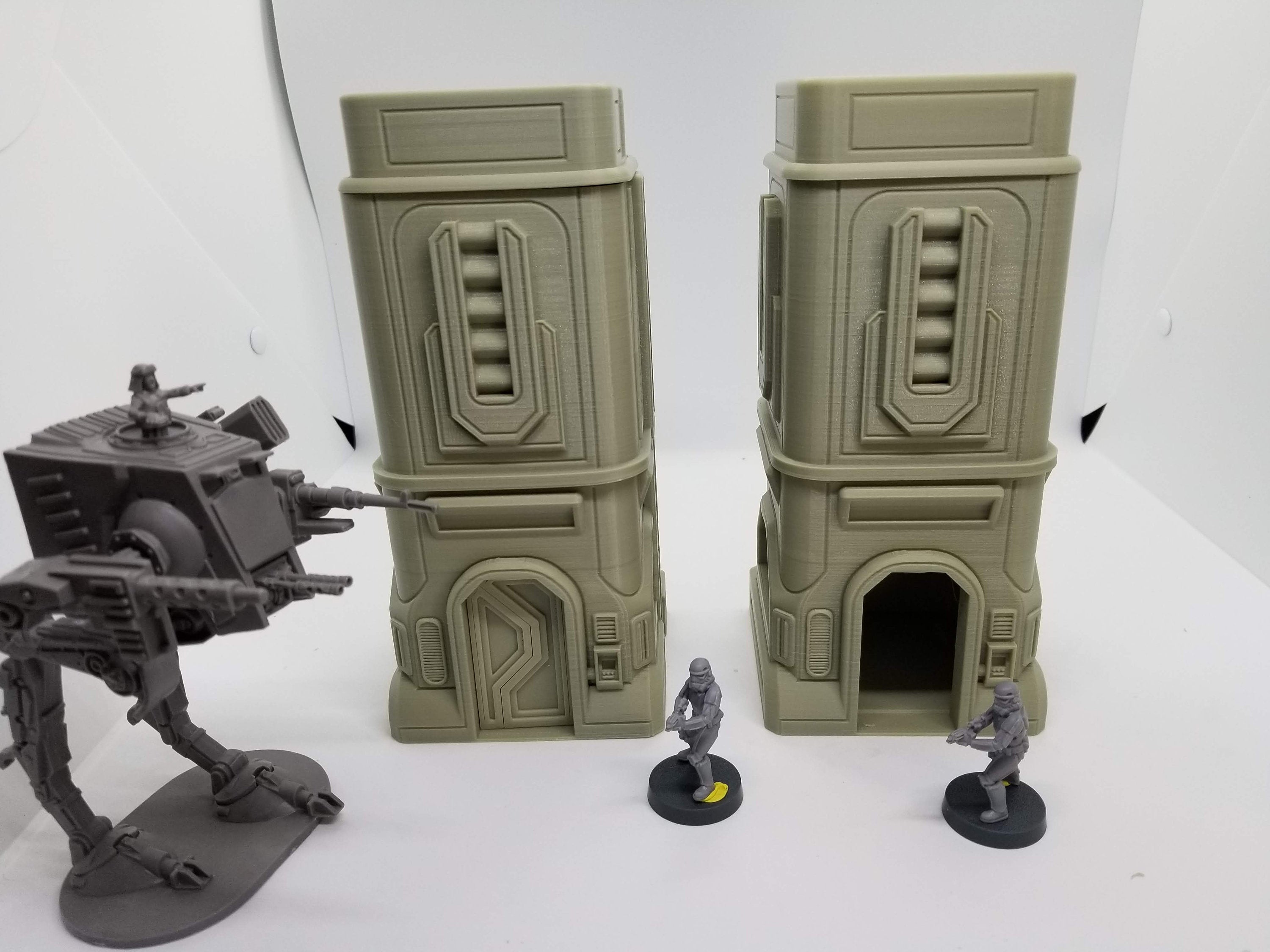 3d Printed Sci-Fi Large Guard Tower Pack / Imperial Terrain Licensed On-Line Printer / Print to Order