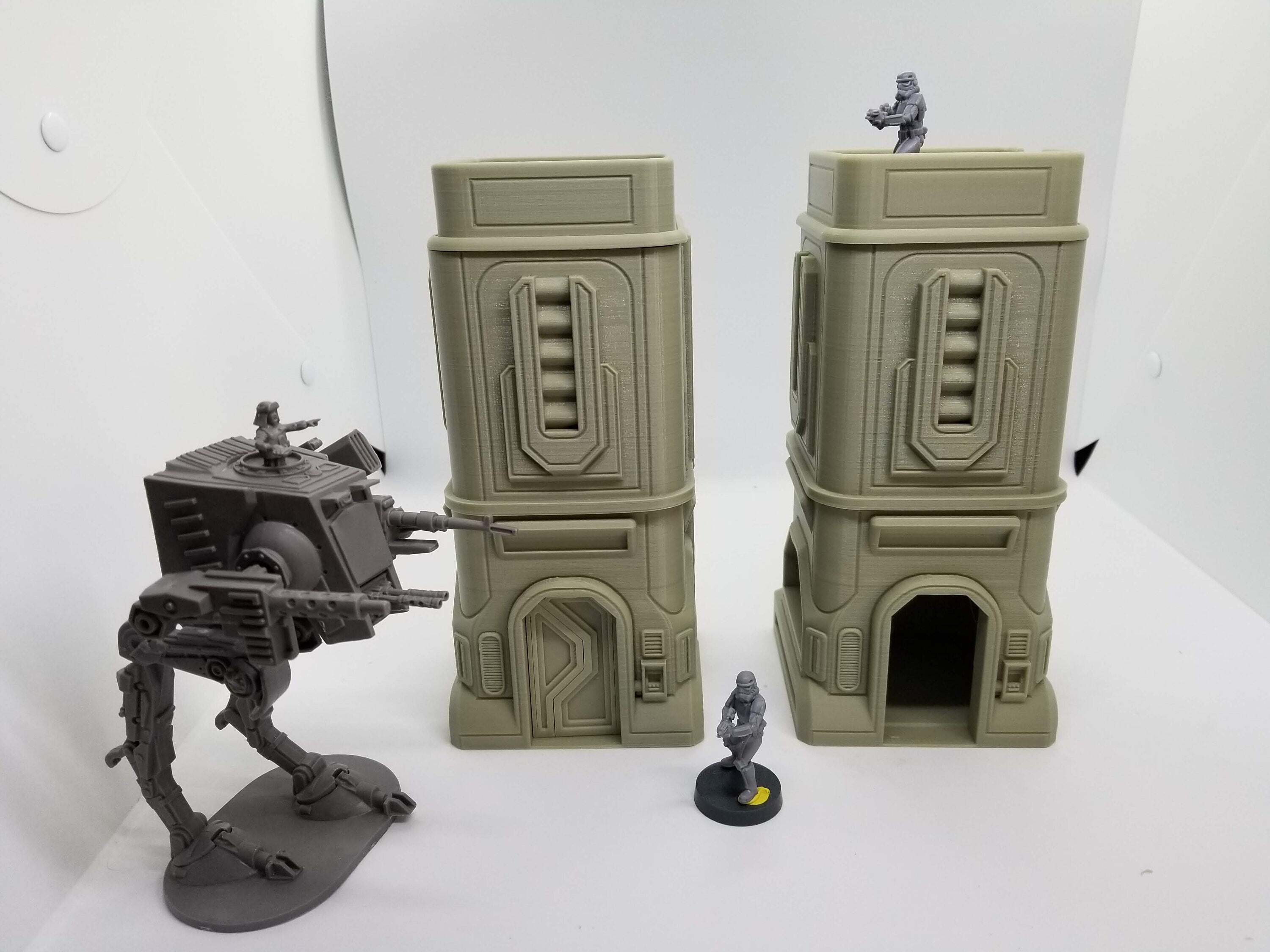 3d Printed Sci-Fi Large Guard Tower Pack / Imperial Terrain Licensed On-Line Printer / Print to Order