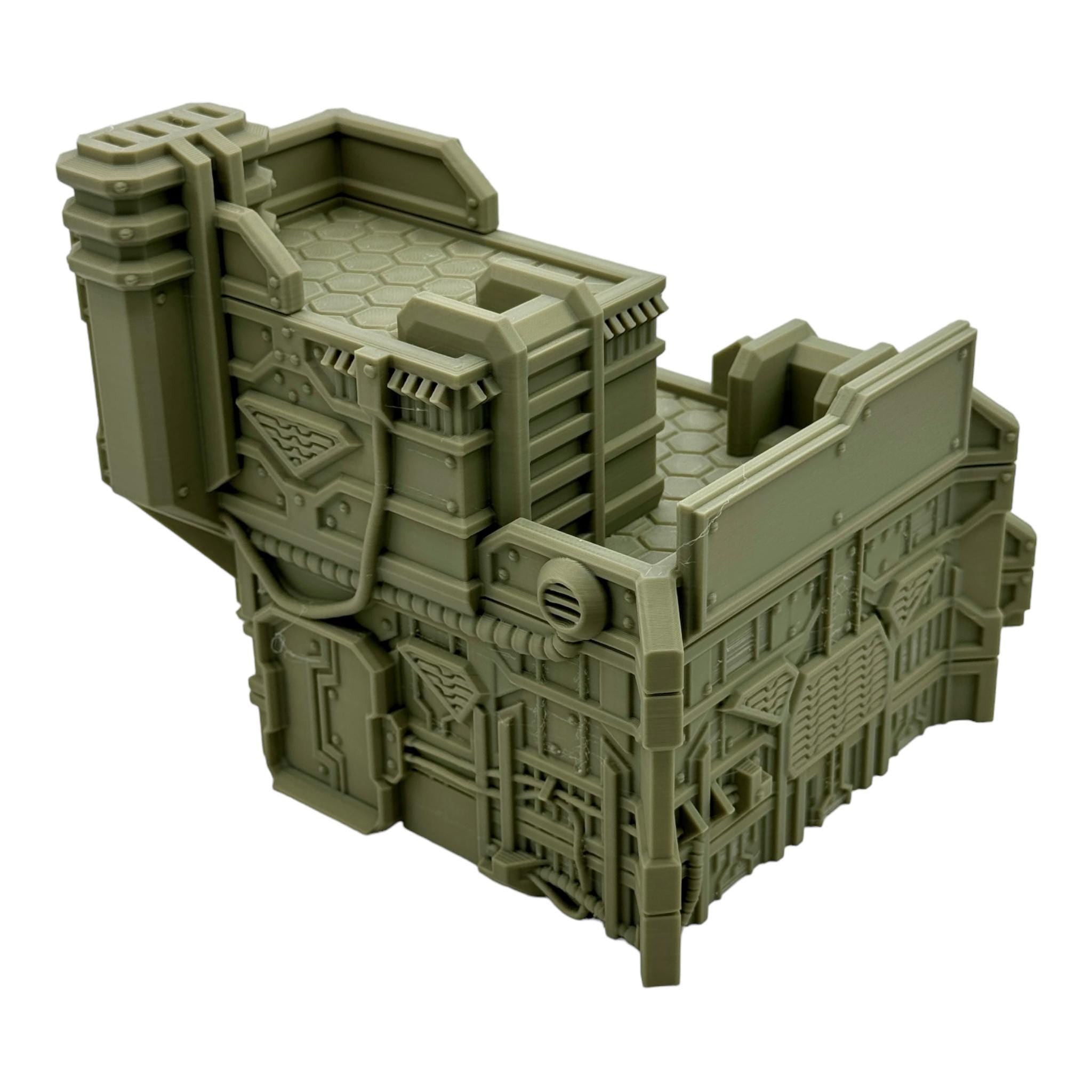 Cilos City Building 1 / Txarli Factory / SW Legion / 40k / Infinity / Sci-Fi 3d Printed Tabletop Terrain /