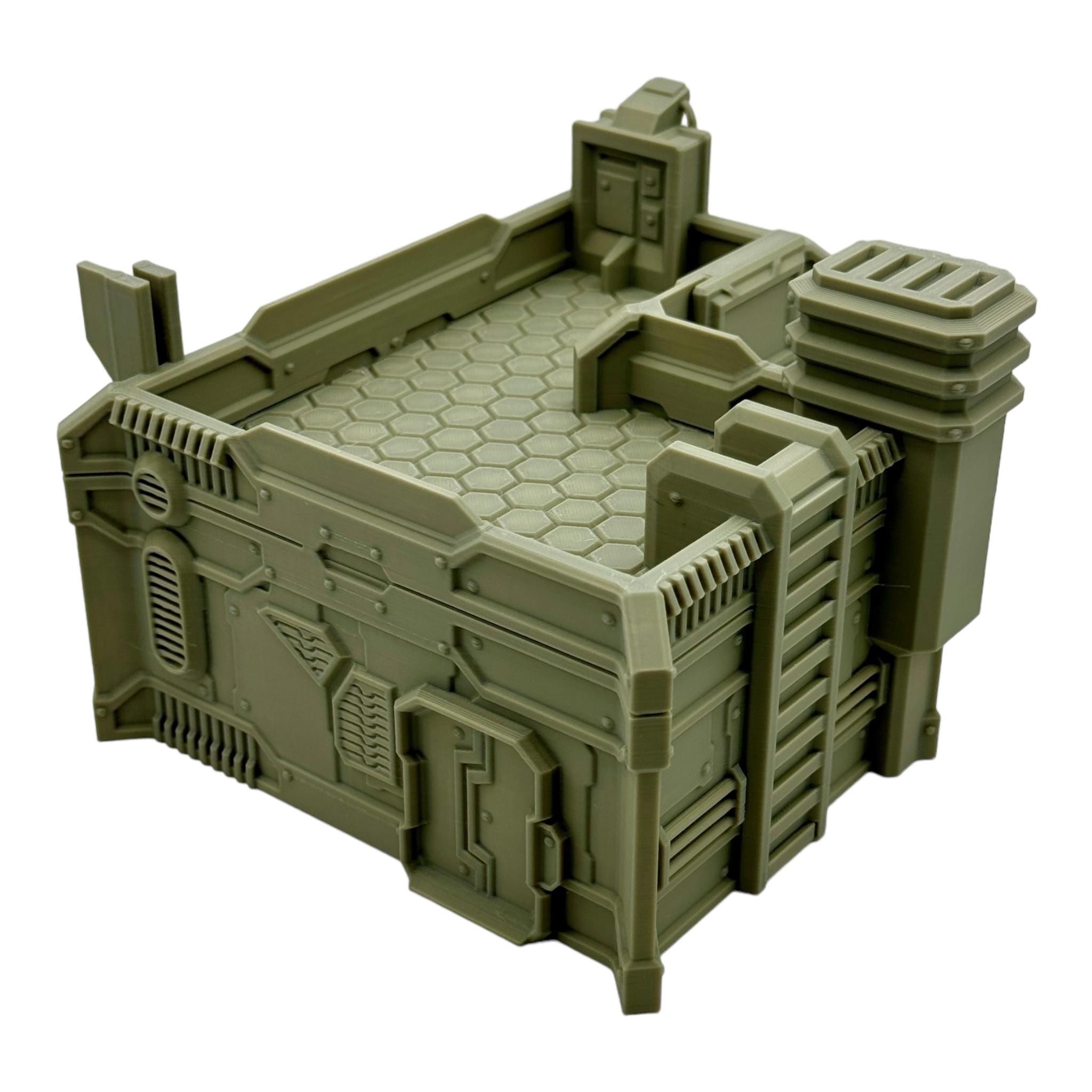 Cilos City Building 3 / Txarli Factory / SW Legion / 40k / Infinity / Sci-Fi 3d Printed Tabletop Terrain /