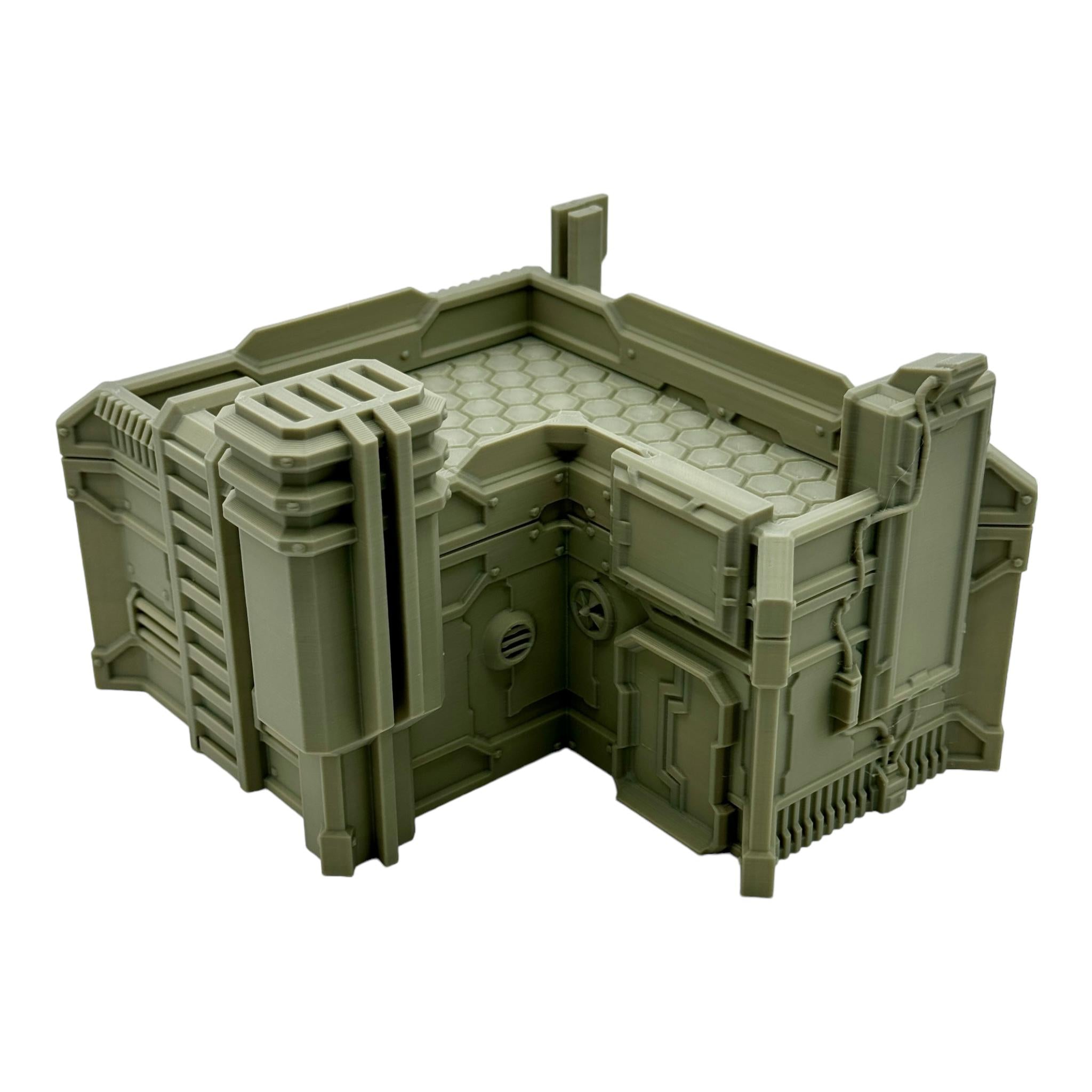 Cilos City Building 3 / Txarli Factory / SW Legion / 40k / Infinity / Sci-Fi 3d Printed Tabletop Terrain /