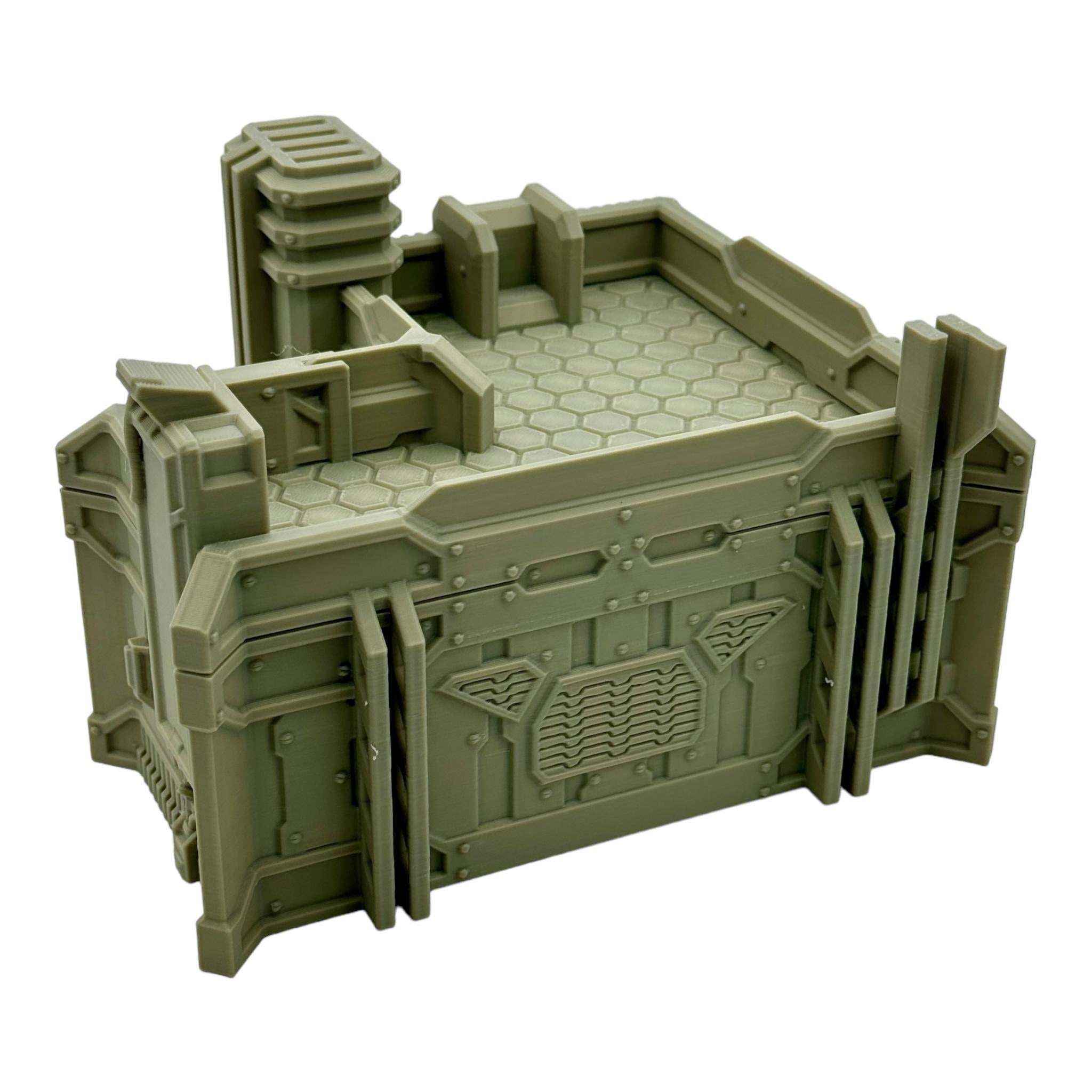 Cilos City Building 3 / Txarli Factory / SW Legion / 40k / Infinity / Sci-Fi 3d Printed Tabletop Terrain /