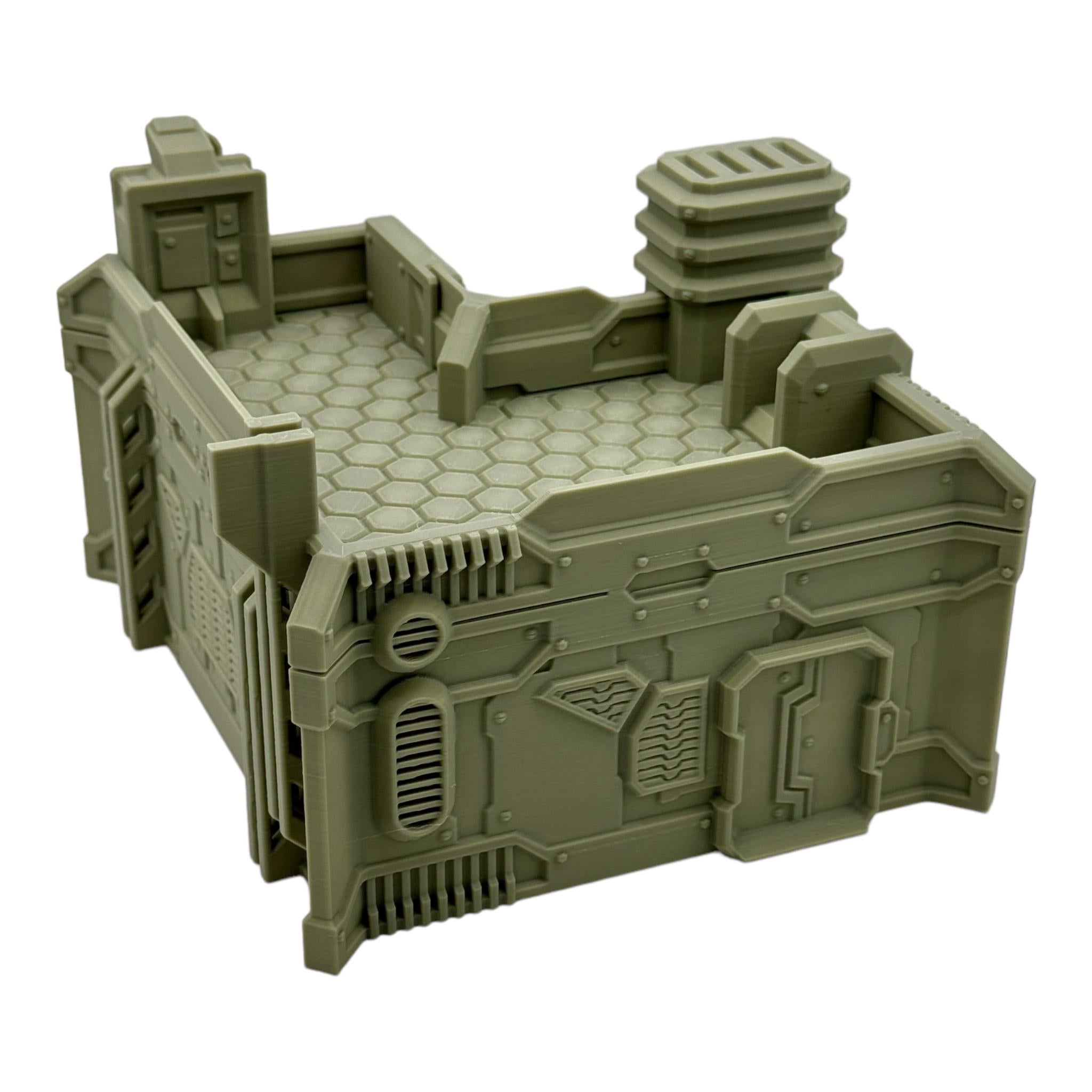 Cilos City Building 3 / Txarli Factory / SW Legion / 40k / Infinity / Sci-Fi 3d Printed Tabletop Terrain /