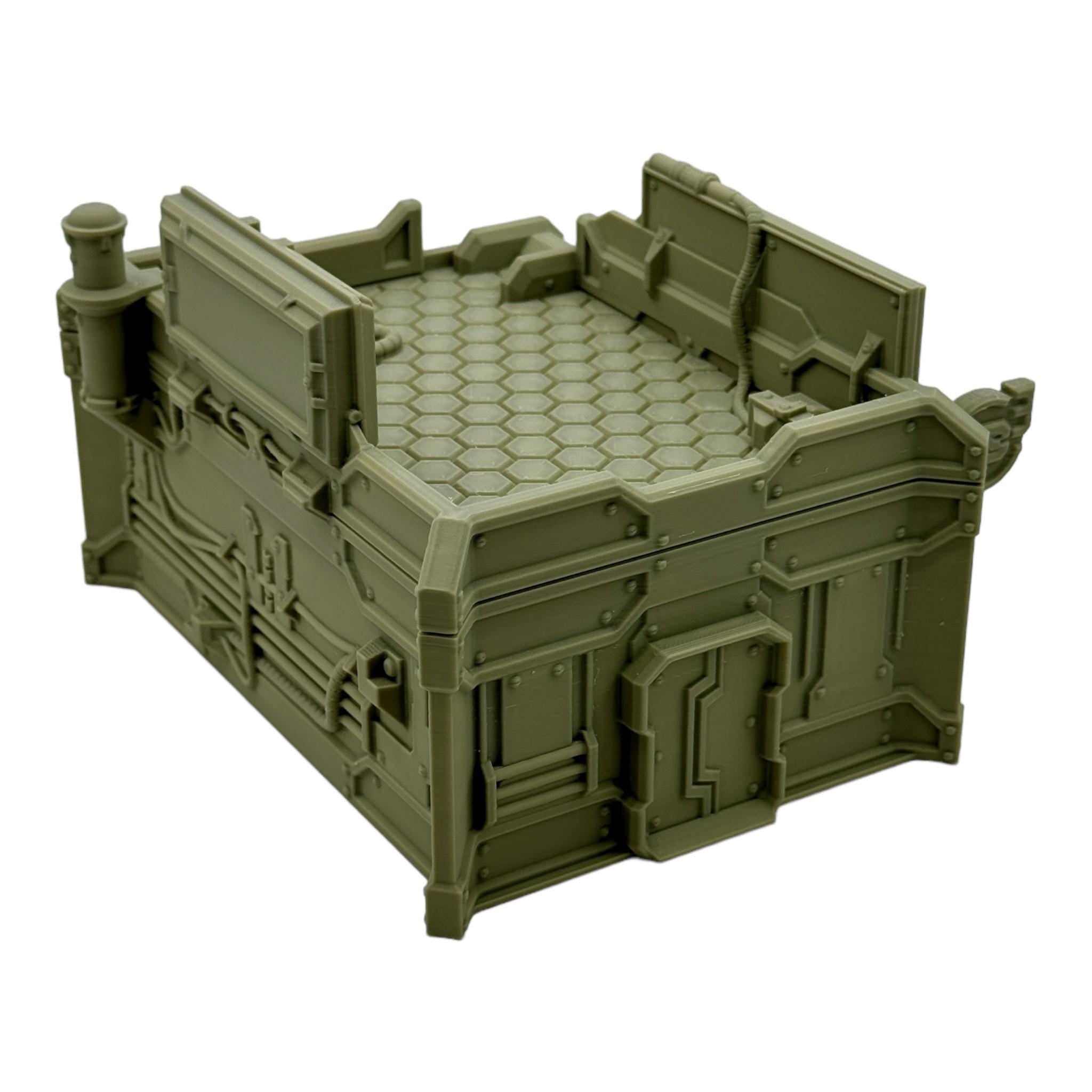 Cilos City Building 4 / Txarli Factory / SW Legion / 40k / Infinity / Sci-Fi 3d Printed Tabletop Terrain /