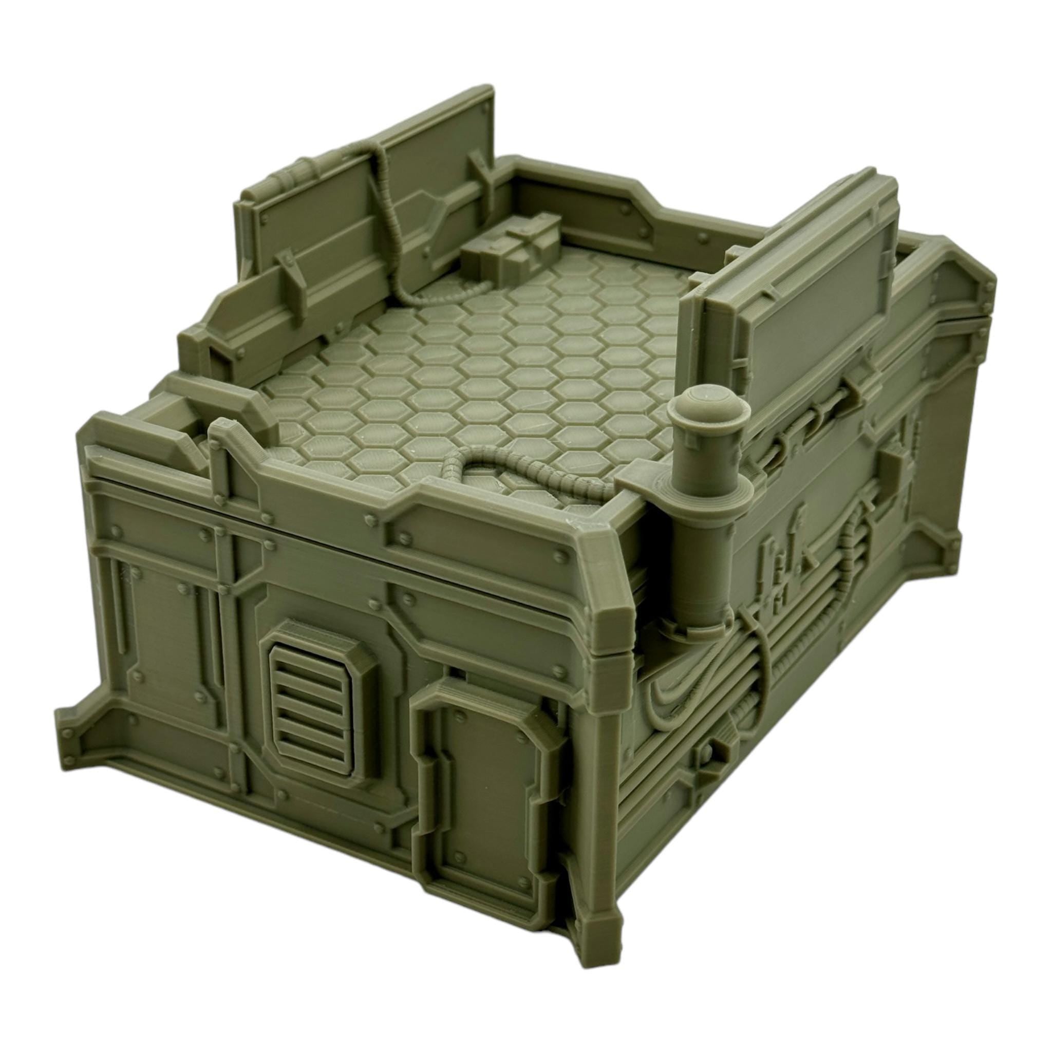 Cilos City Building 4 / Txarli Factory / SW Legion / 40k / Infinity / Sci-Fi 3d Printed Tabletop Terrain /