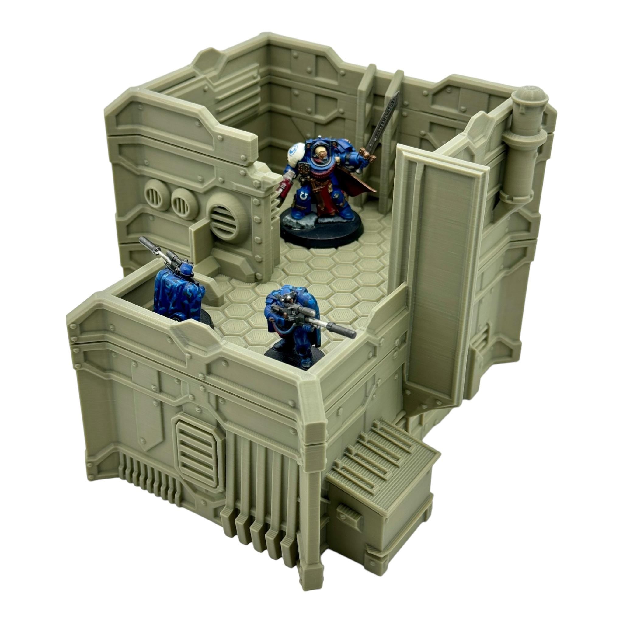 Cilos City Building 5 / Txarli Factory / SW Legion / 40k / Infinity / Sci-Fi 3d Printed Tabletop Terrain /