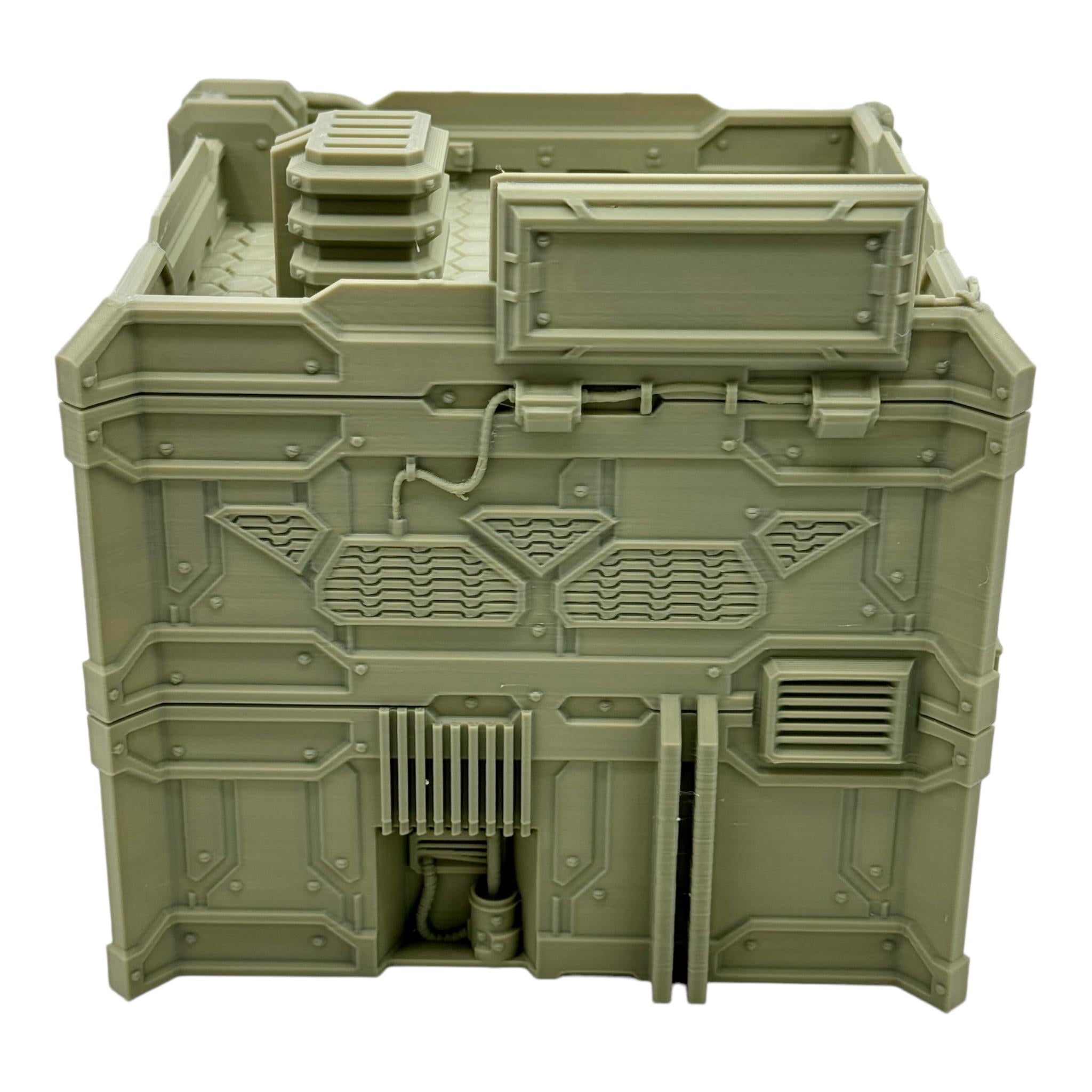 Cilos City Building 6 / Txarli Factory / SW Legion / 40k / Infinity / Sci-Fi 3d Printed Tabletop Terrain /