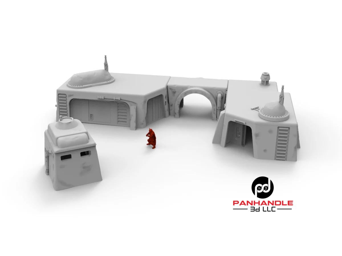 Smuggler's Stash Bundle 3d Printed Tabletop Terrain for your Grimdark, 40k, Legion, and other sci-fi game systems