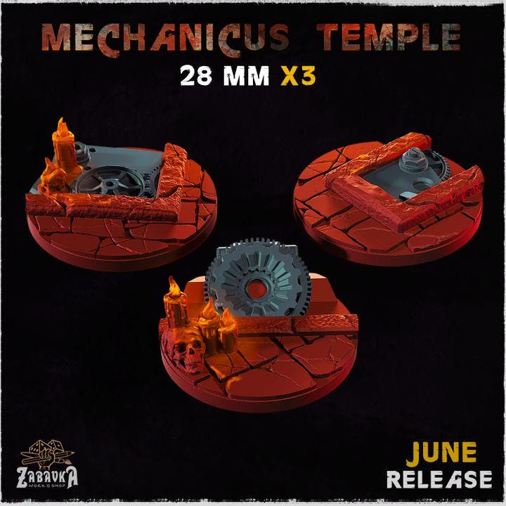 Mechanicus Temple - Resin Printed Wargaming Bases