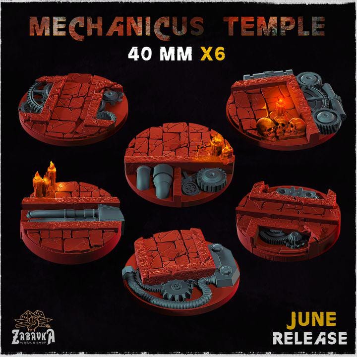 Mechanicus Temple - Resin Printed Wargaming Bases