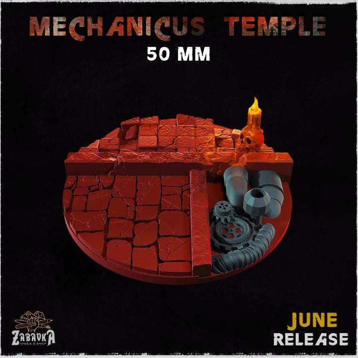 Mechanicus Temple - Resin Printed Wargaming Bases