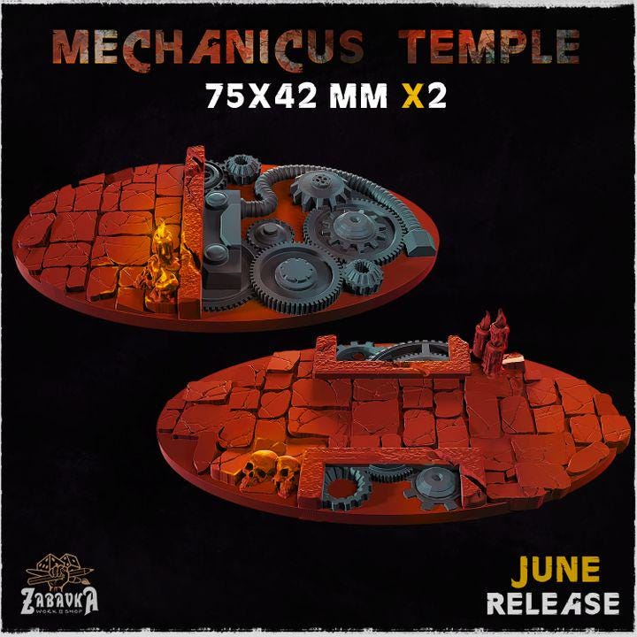 Mechanicus Temple - Resin Printed Wargaming Bases