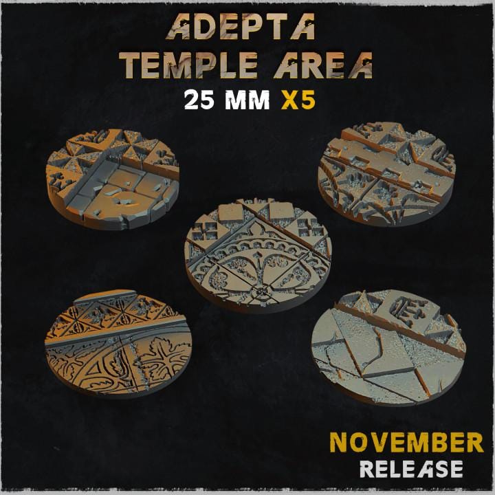 Adepta Temple - Resin Printed Wargaming Bases