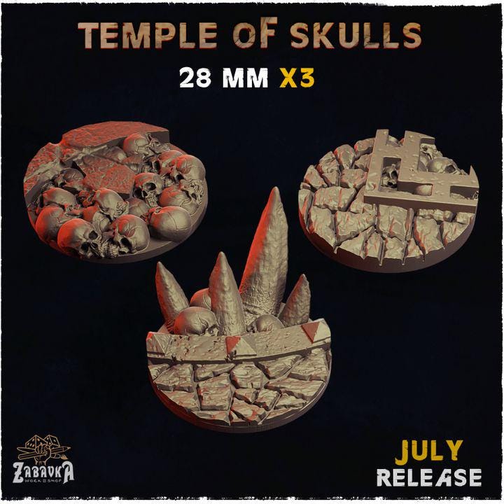 Temple of Skulls - Resin Printed Wargaming Bases