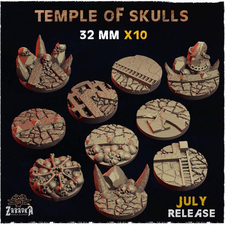 Temple of Skulls - Resin Printed Wargaming Bases