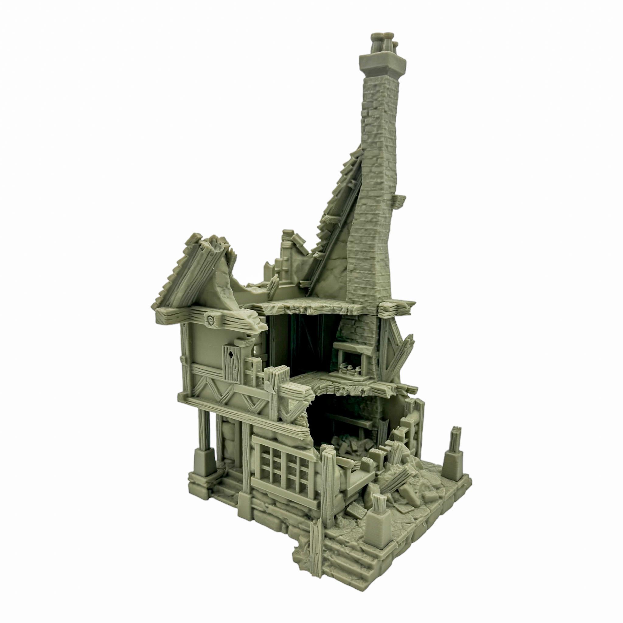 Vladistov Shop Ruins 2 / Dark Realms Terrain / RPG and Wargame 3d Printed Tabletop Terrain / Licensed Printer