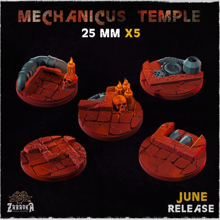 Mechanicus Temple - Resin Printed Wargaming Bases