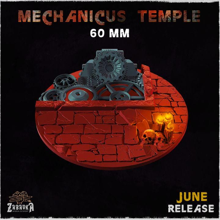 Mechanicus Temple - Resin Printed Wargaming Bases