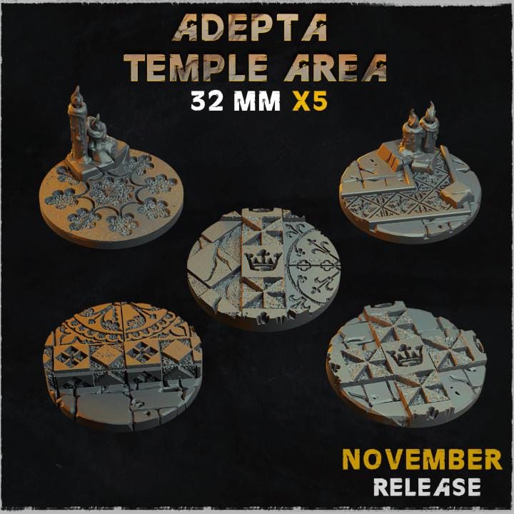 Adepta Temple - Resin Printed Wargaming Bases