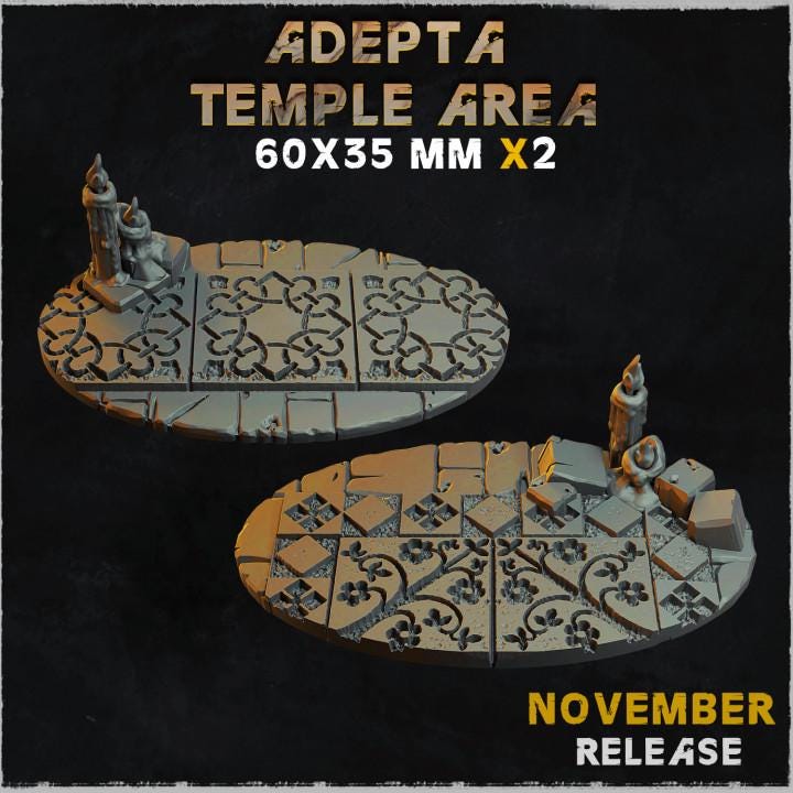 Adepta Temple - Resin Printed Wargaming Bases