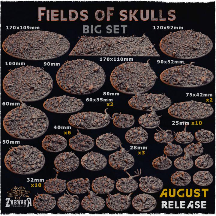 Fields of Skulls - Resin Printed Wargaming Bases