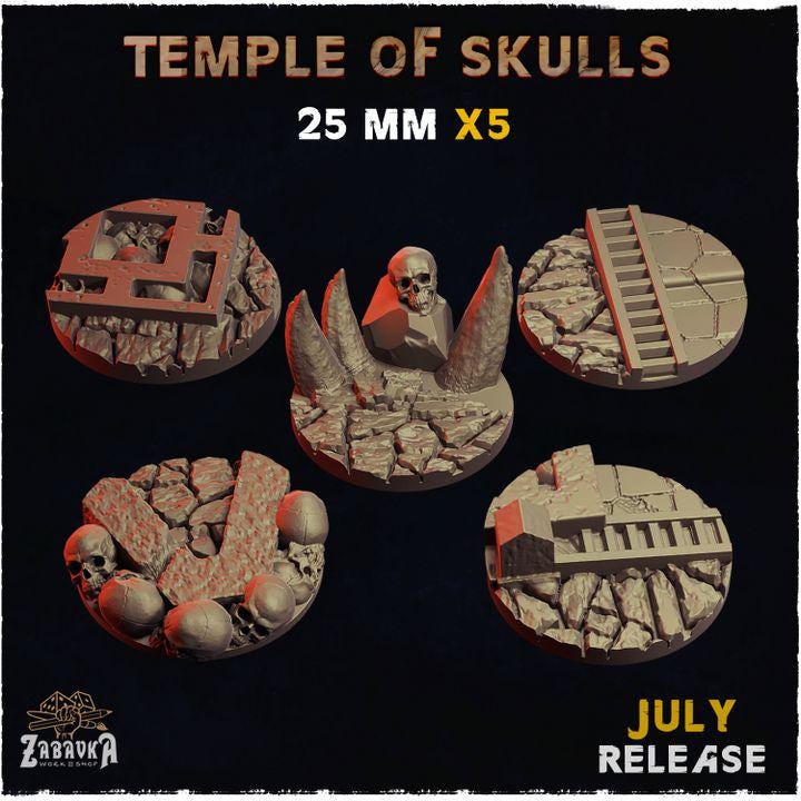 Temple of Skulls - Resin Printed Wargaming Bases