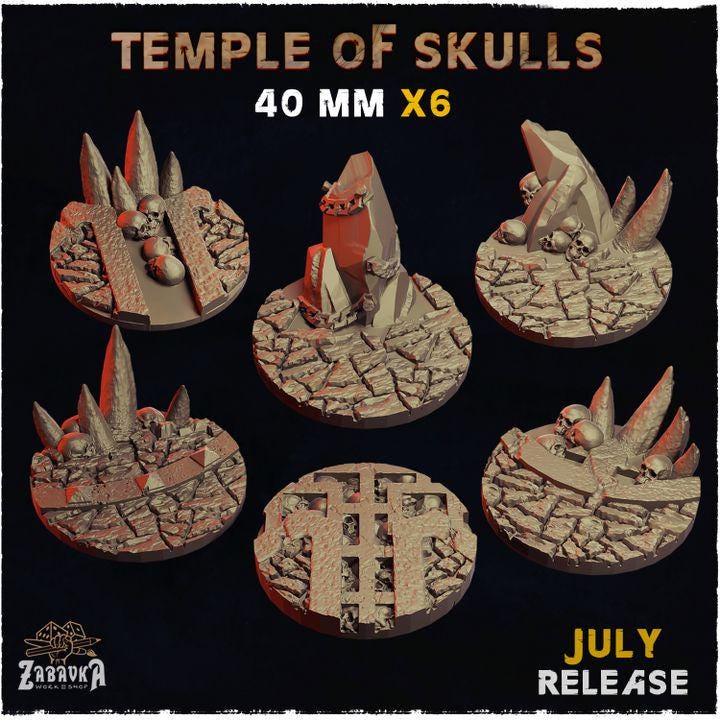 Temple of Skulls - Resin Printed Wargaming Bases